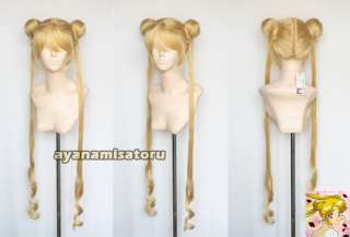 152 new Mixed golden Sailor Moon Tsukino Usagi cosplay Party wig+gift 
