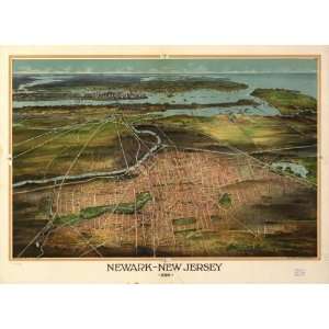 1916 map of Newark, New Jersey 