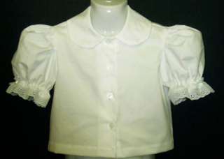 Boutique Girls Eyelet Trimmed Blouse Sz 12M 10yrs  