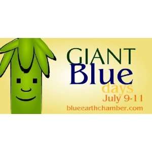  3x6 Vinyl Banner   Giant Blue Festival 