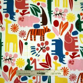 Alexander Henry~2 D ZOO~PRIMARY~Animals Fabric /Yd 2D  