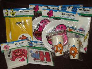 Mr Men and Little Miss Birthday PARTY PACK/SET for 16  