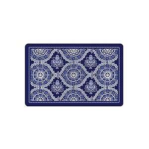  Blue Floral Cushion Floor Mat