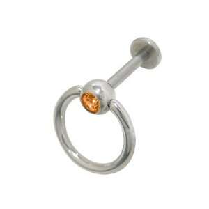  Door Knocker Labret Monroe with Orange Jewel: Jewelry