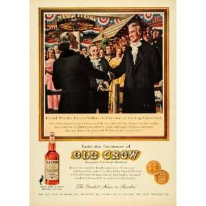 1960 Ad Old Crow Kentucky Whiskey Webster Harrison   Original Print Ad 