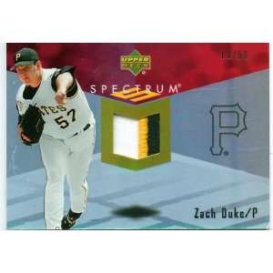  Zach Duke/P Pirates   Jersey Card 03/50   2007 Upper Deck 