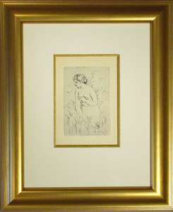 Original Renoir Etching 1910 Baigneuse Debout  