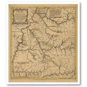  Early Kentucky Map   1784 Print