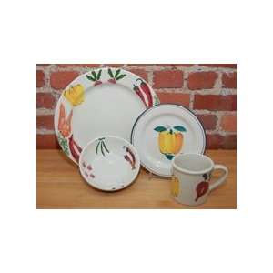 Farmers Market 4 Piece Place Setting by Hartstone Pottery Made in USA 