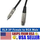 New 6 XLR 3 Pin Female To RCA Male Microphone Cable