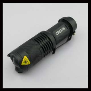 7W 300LM Mini CREE LED Flashlight Torch Adjustable Focus Zoom Light 