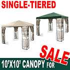 New 10x10 1 Tier Replacement Canopy Top Garden Gazebo