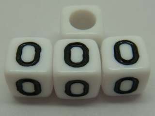 new 50g\290pcs Nice White Single Cube Acrylic Alphabet Letter Charm 