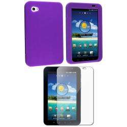 Purple Case/ Screen Protector for Samsung Galaxy Tab P1000 7 inch 