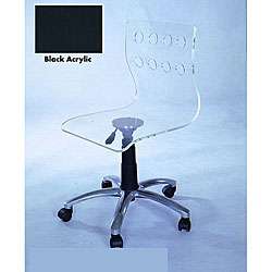 Acrylic Rolling Office Chair  Overstock
