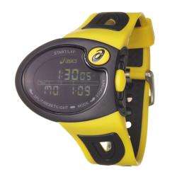 Asics Mens Active Running Yellow and Black Rubber Strap Digital 