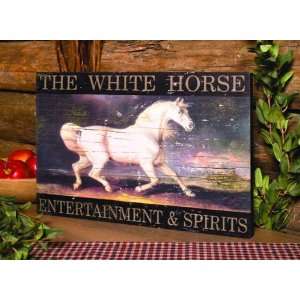  White Horse Advertising Canvas Country Décor