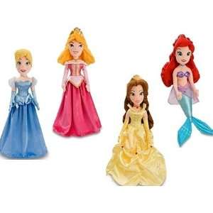  Disney Princess 4 Doll Plush Set  20 Cinderella, Belle 