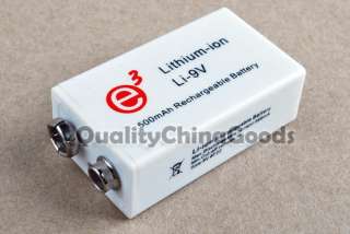 10 x Soshine 9V Li ion 500mAh e3 Rechargeable Lithium ion Battery For 