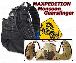 Maxpedition Monsoon Gearslinger Backpack BLACK 0410B  