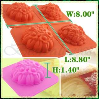 Silicone Cake Mold Muffin Cupcake Soap Flowers Bakeware  