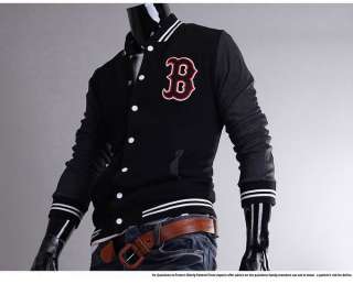 New Mens Slim Fit Baseball Jackets Coats Uniform 3 Colours HN96  