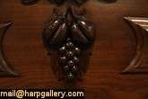 Victorian Carved Walnut Armoire Wardrobe  