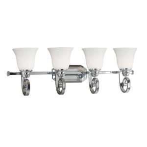 Kenroy Home 80254CH Strasbourg Four Light Vanity Light with 6 Inch 