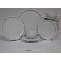 Weimar White 7 piece Porcelain Dinnerware Set  Overstock
