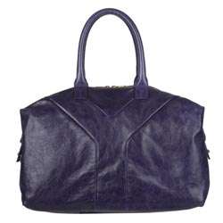 Yves Saint Laurent Easy Leather Purple Tote Bag  Overstock
