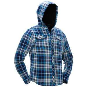2012 Dye Blue Lumberjack Hooded Flannel  Medium  Sports 