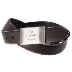 Tommy Hilfiger Mens Reversible Topstitched Genuine Leather Belt 