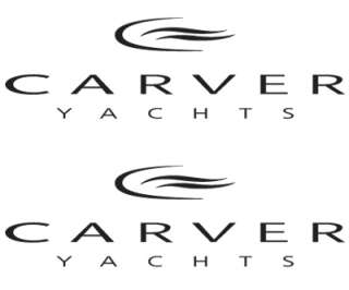 Pair of Carver Yachts Boat Vinyl Decals Stickers  