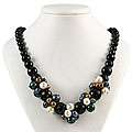 Maddy Emerson Couture Pearl and Onyx Necklace (8 11 mm)