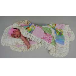 Mia Belle Baby Pink Dreams Patchwork Blanket and Pillow   