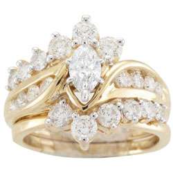 14k Yellow Gold 2ct TDW Diamond Bridal Ring Set (H I, I1 I2 