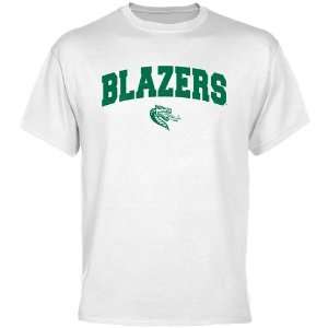  NCAA UAB Blazers White Logo Arch T shirt Sports 