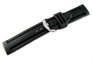 26mm BLACK NAVY SEAL RUBBER SILICONE DIVE STRAP  