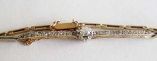 Antique French Art Deco 18k Gold Bracelet Diamond  