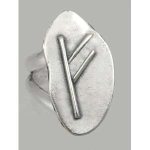  Sterling Silver Rune Ring For New Beginnings, Achievement 