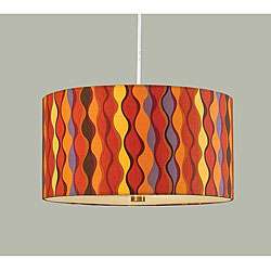 Liora Manne Two light Pendant with Fabric Shade  Overstock