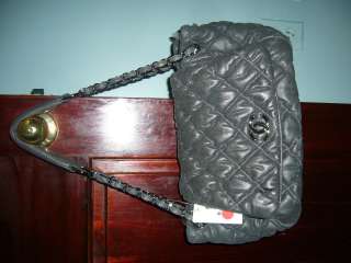NWT CHANEL BUBBLE QUILTED FLAP BAG GREY SILVER HARDWARE  