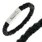 BIONIC BAND   Medium 8   Black LEATHER BRAIDED Bracelet   (Retail $ 