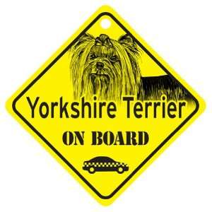 Show Cut Yorkie On Board Dog Sign Gift: Pet Supplies