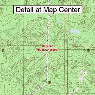   Topographic Quadrangle Map   Negreet, Louisiana (Folded/Waterproof