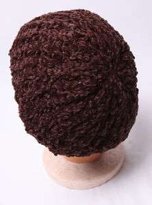 VINTAGE FANCY BROWN ACRYLIC MADE IN ITALY BERET  