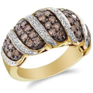   Right Hand Ring Band   w/ Channel Set Round Diamonds   (1.48 cttw