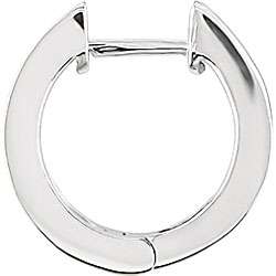 Sterling Silver Diamond Hoop Earrings  