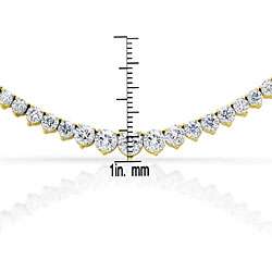 14k Yellow Gold 10 1/10ct TDW Diamond Riviera Necklace (F G, SI2 