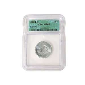   2005 Kansas Quarter Philadelphia Mint Certified 66